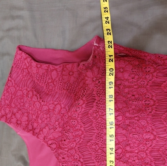 Garnet Hill pink cap sleeve lace dress lined synched waist wedding guest 18 - Picture 9 of 13